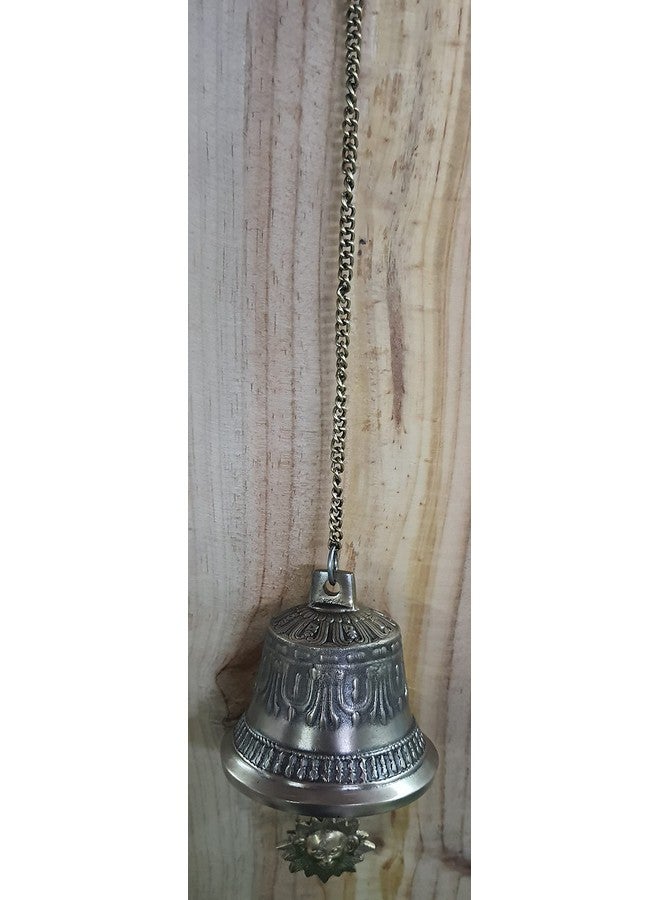NIM Bronze Style Antique Finish Hanging Bell with Chain Beautifully Carved Gentle and Peaceful Sound Home Office Door Balcony Hanging Bell for Decoration - Image 2
