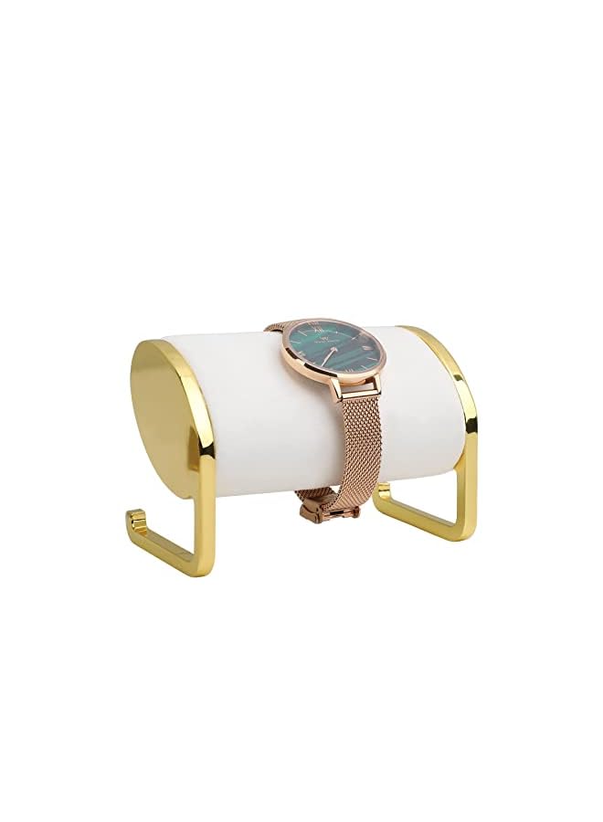 Excefore Holder, Velvet Bracelet Holder Stand for Selling, Bangle Organizer and Storage for Show, Watch Holder Stand Gold Jewelry Holder(White) - Image 2