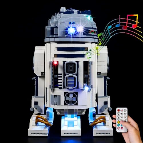 Kyglaring LED Light Kit Compatible with Lego R2D2 75308 Building Set Upgraded Lighting Accessories for Star Wars R2 D2 Building Blocks Lights Only Model Not Included RC Sound Version - Image 1