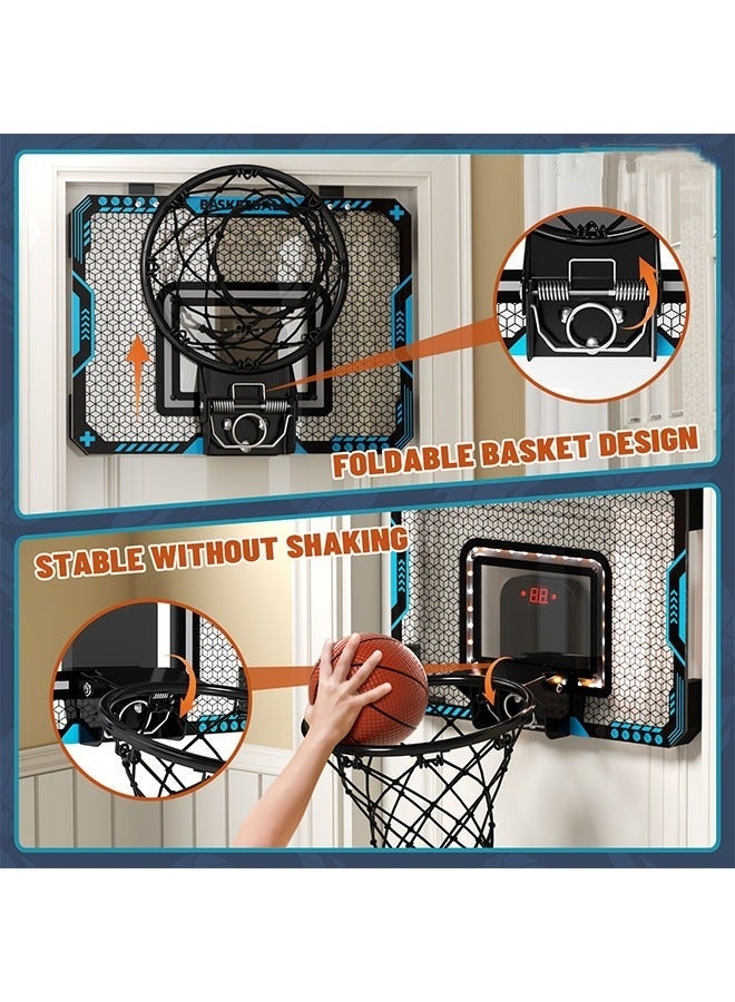 Mini Basketball Stand Set with Basketball, LED Lighting, Electronic Scoreboard, Indoor and Outdoor Sports, Door Basket, Birthday Gift, Christmas Gift - Image 3