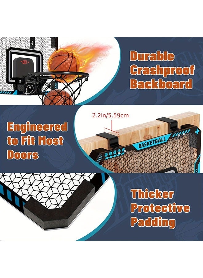 Mini Basketball Stand Set with Basketball, LED Lighting, Electronic Scoreboard, Indoor and Outdoor Sports, Door Basket, Birthday Gift, Christmas Gift - Image 4