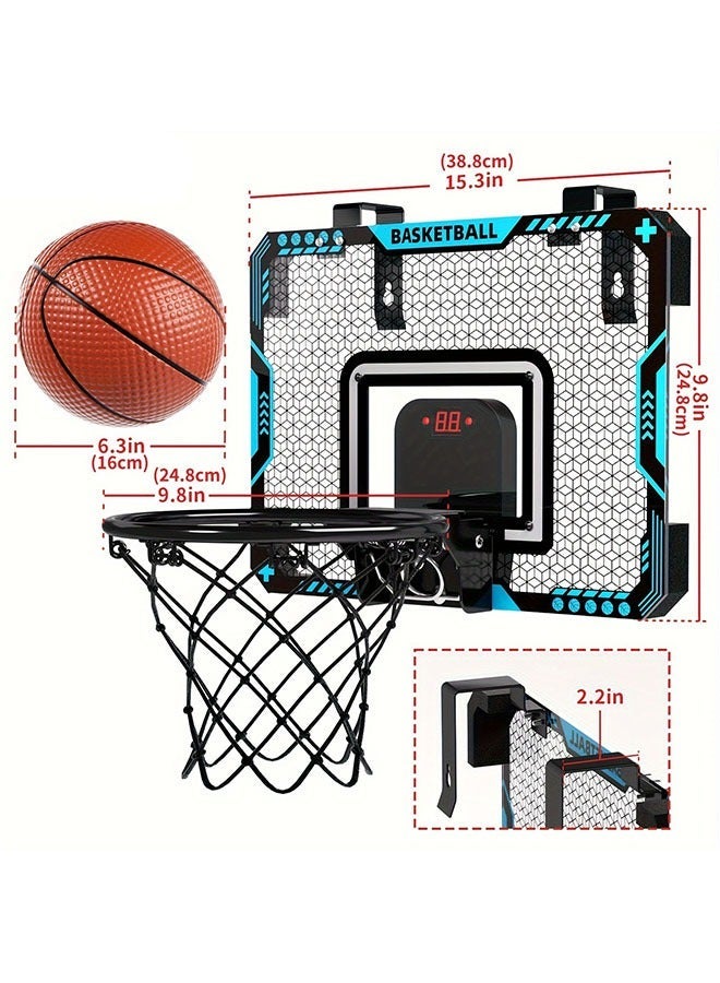 Mini Basketball Stand Set with Basketball, LED Lighting, Electronic Scoreboard, Indoor and Outdoor Sports, Door Basket, Birthday Gift, Christmas Gift - Image 2