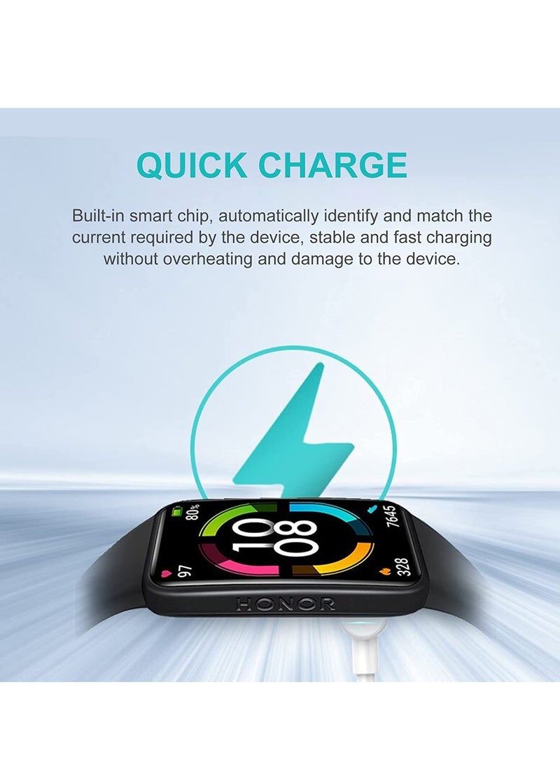 ELTRAZONE Charger Compatible with Huawei Watch Fit, USB Charging Cable Cord Base Dock Charger Adapter Stand For Huawei Band 6 smartwatch (Black) - Image 3