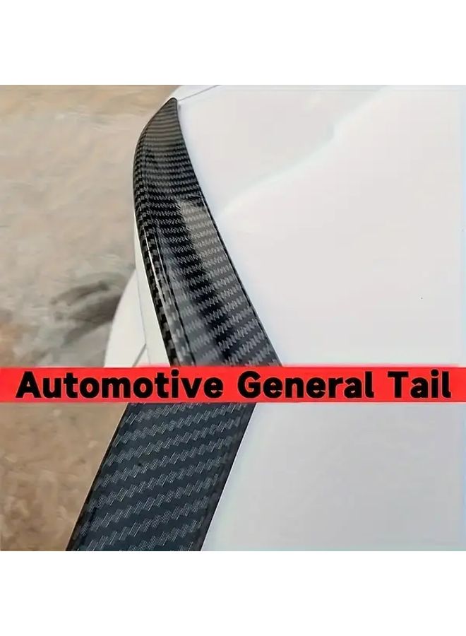 Universal Automotive PVC Rear Spoiler Wing Glossy Black 47.24 Inch Easy Install No Drill Enhanced Styling Accessory Polished Finish - Image 3