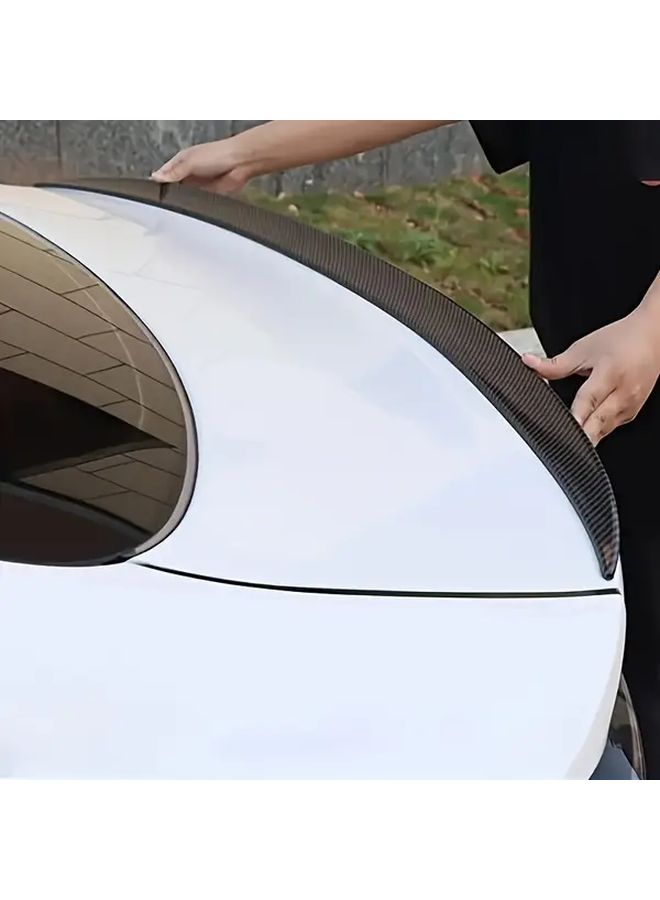 Universal Automotive PVC Rear Spoiler Wing Glossy Black 47.24 Inch Easy Install No Drill Enhanced Styling Accessory Polished Finish - Image 4