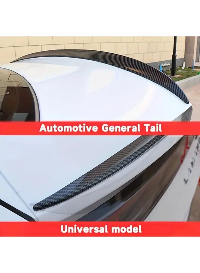 Universal Automotive PVC Rear Spoiler Wing Glossy Black 47.24 Inch Easy Install No Drill Enhanced Styling Accessory Polished Finish - Image 5