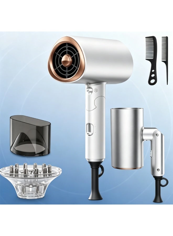 Arabest Hair Dryer, 160,000 RPM High Speed Fast Drying Low Noise Professional Ionic Blow Dryer with Magnetic Nozzle, HD Display for Salon Travel Home Use - Image 1