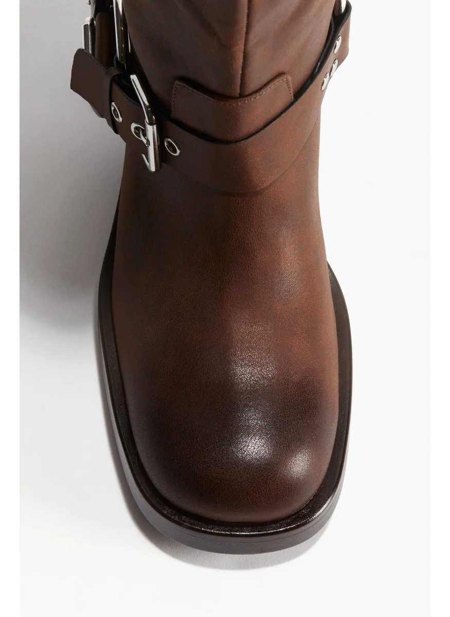 اتش اند ام Knee-High Biker Boots