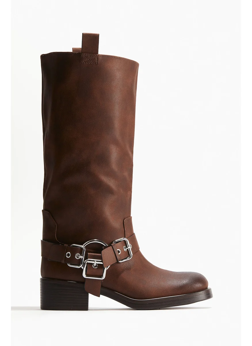 اتش اند ام Knee-High Biker Boots