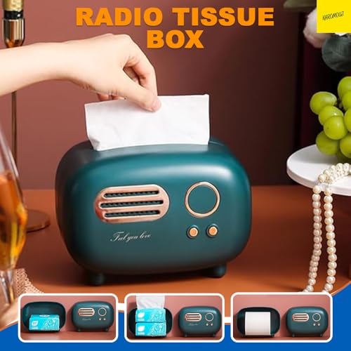 Karomouj Tissue Paper Box Holder – Vintage Retro Tissue Box Holder for Home with Supportive Legs for Living Room, Bedroom, Kitchen, Car & Office – Multicolor Tissue Organizer (Pack of 1) - Image 5