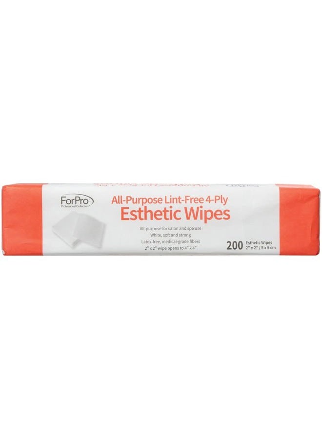 ForPro Professional Collection All-Purpose Lint-Free 4-Ply Esthetic Wipes, for Salon and Spa Use, Soft, Strong and Durable, Latex-Free, 2” x 2”, 200-Count (Pack of 6) - Image 4