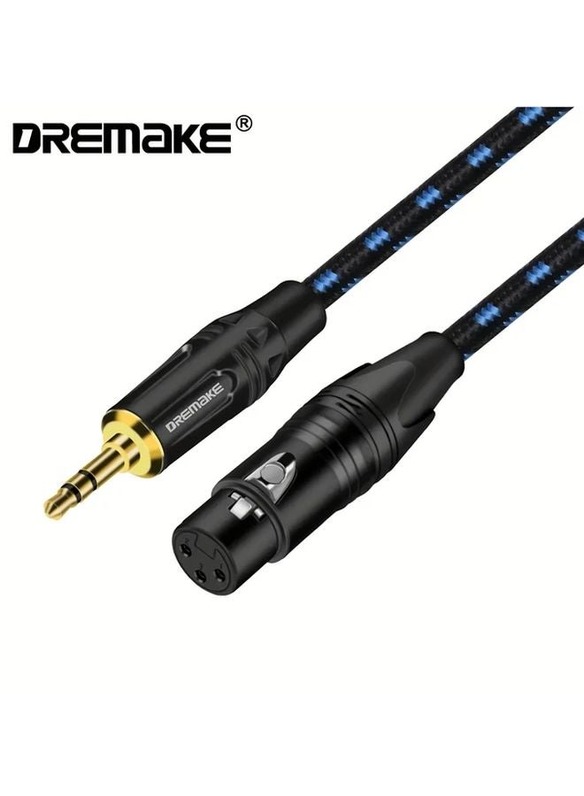 DREMAKE 39.37 Inch XLR Male to 3.5mm Male Audio Cable Balanced Adapter for Studio Recording - Image 1