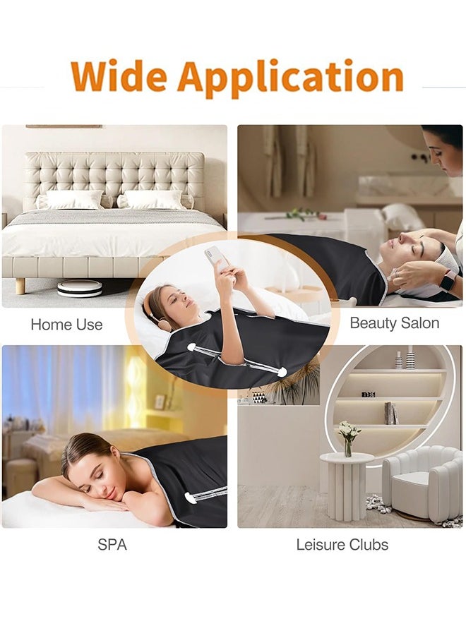 Garlo - Infrared Sauna Blanket for Detoxification, Portable Far Infrared Sauna Blanket for Home, Detoxify and Relieve Fatigue, Sauna Blanket with 45-80℃ and 30-60 Minutes Timer Switch Controller, 180cm x 80cm - Image 1