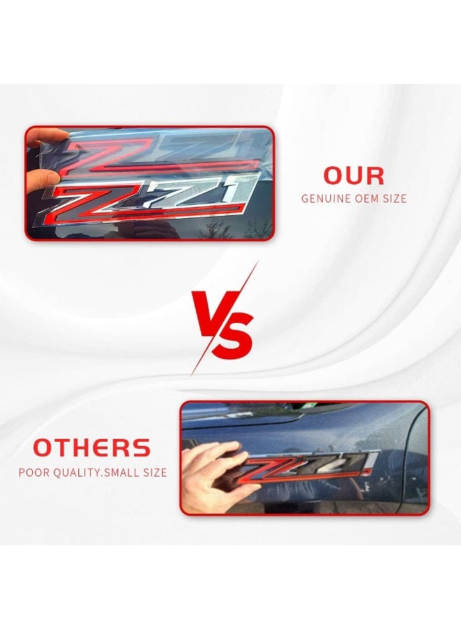 KITMOUS KK 2pcs New Z71 Emblems Replacement for 2019-2021 Silverado 1500 2500 3500 Decal Badge 84632695 Nameplate OEM - Image 2