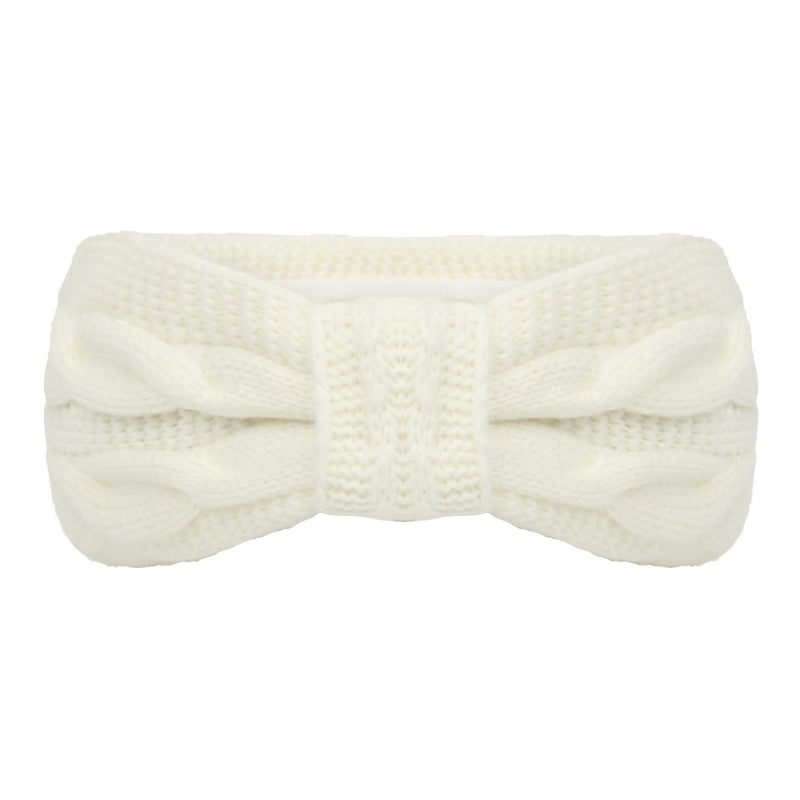 Fashion Keep Warm Winter Foldable Solid Women Knit Ladies Thick Headwraps Headband - Image 2