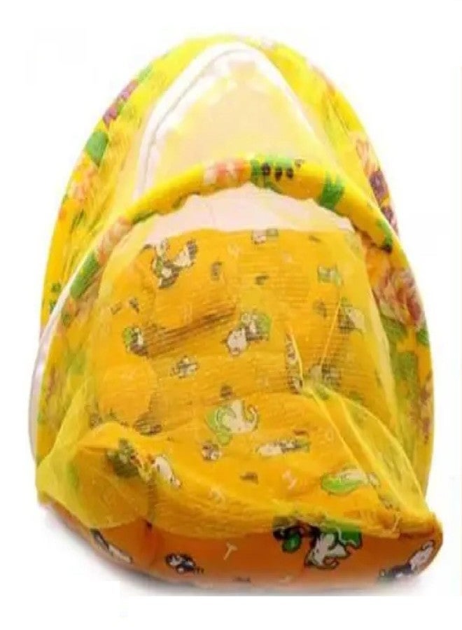 Little Krishna Ji Mosquito Net/Machhardani for Laddu Ji Sleeping Bag (Yellow)