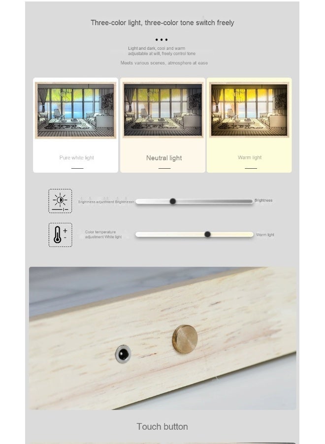 Anna 8-Inch Three Color Wireless Touch Color Decoration Light Painting - Image 5