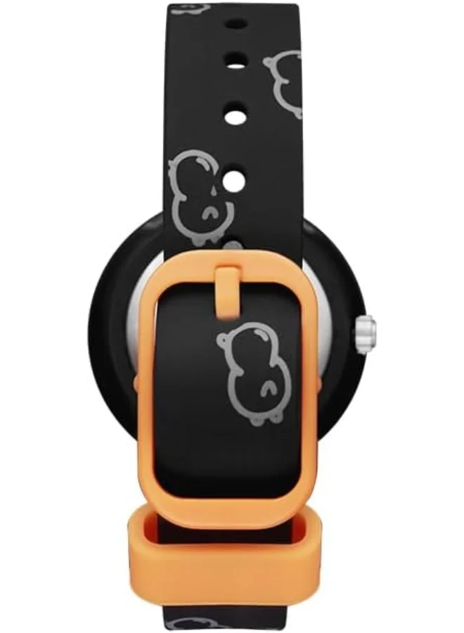 ASTRO Astro Kids Japan PC21 Movement Watch, Analog Display and Silicon Strap - A23811-PPBO, Black