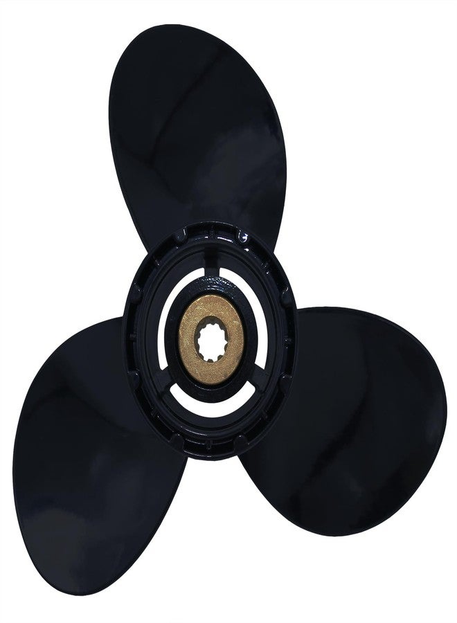 CAPTAIN Outboard Propeller 9 1/4x11 fit Suzuki DF8A DF9.9A DF9.9B DF9.9 DT9.9 DF15A DF15 DT15C DT15 DF20A DT20- OEM Grade - 3 Blades - 10 Spline Tooth Aluminum Boat Prop - Image 1
