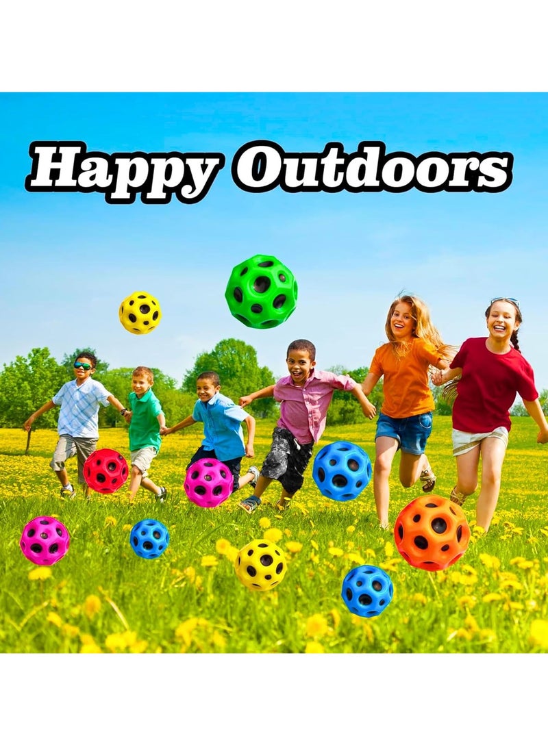 MAGIC VAULT 6 قطع كرة القمر، كرات الفضاء، كرة القفز الأسترو، كرات قفز فائقة الارتفاع، لعبة كرة قافزة، كرة الفضاء الصوتية، كرة الفضاء القافزة فائقة الارتفاع لتحسين التنسيق بين اليد والعين - Image 3