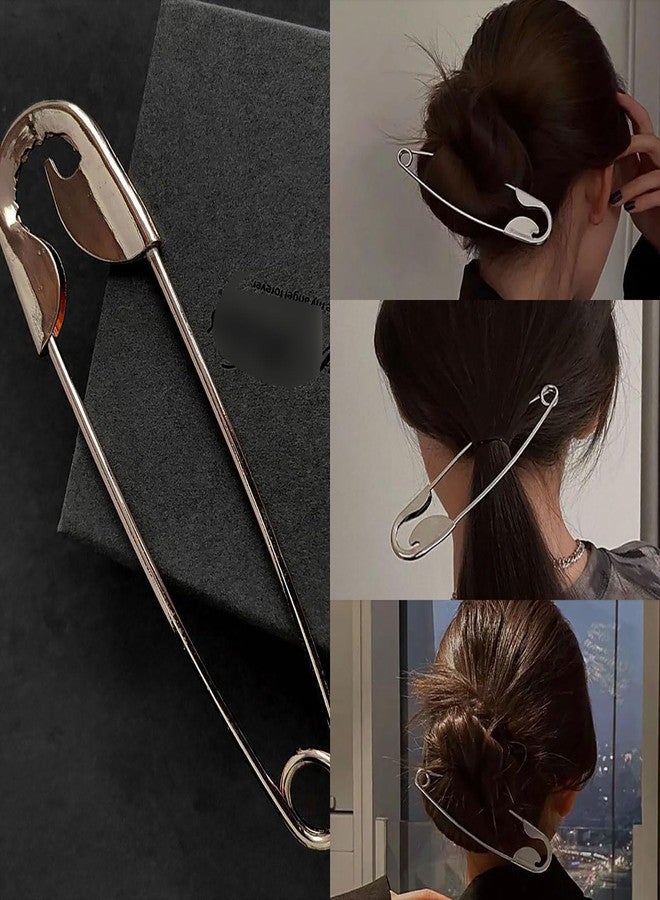RupeeRise 2PCS Bun Pins for Hair Stylish, U Pins for Hair Stylish, Hair Pins for Secure Hair Styling, Set of Two Hair Accessories for Women, Durable and Reusable Hair Bun Maker - Image 2