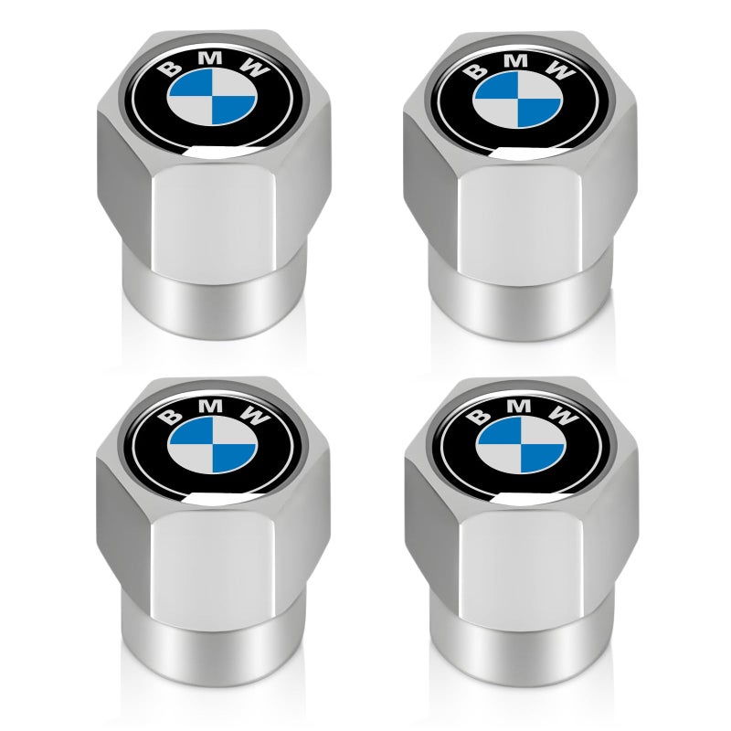 XIGRALUCK Tire Valve Stem Cap for BMW Metal Tire Stem Cover with Belt O-Ring Air caps Sports Accessories 4 Pack - Image 2