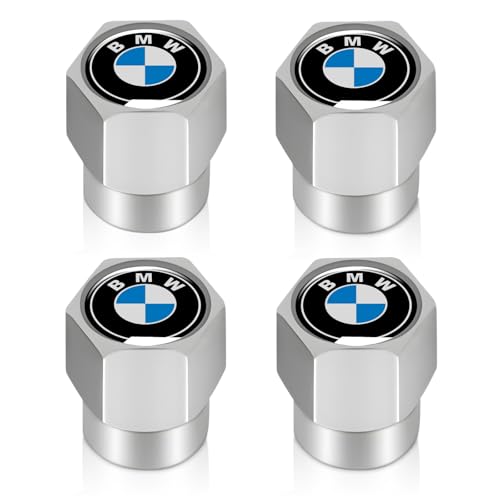 XIGRALUCK Tire Valve Stem Cap for BMW Metal Tire Stem Cover with Belt O-Ring Air caps Sports Accessories 4 Pack - Image 1