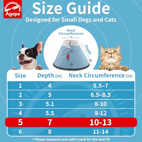 Agape Soft Dog Cone for Small Dogs & Cats, Comfy Dogs Recovery Collar After Surgery, Adjustable E Collar Alternative to Stop Licking, Protective Elizabethan Collars for Pup, Comfortable Dog Cones - Image 2