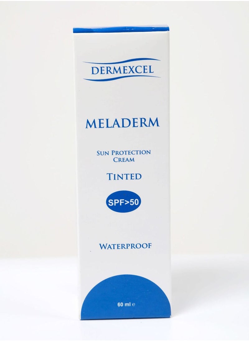 Dermexcel Meladerm Sun Protection Cream SPF>50 -  Waterproof Sun Protection Cream - Natural Tinted Coverage Sunscreenn  - Image 3