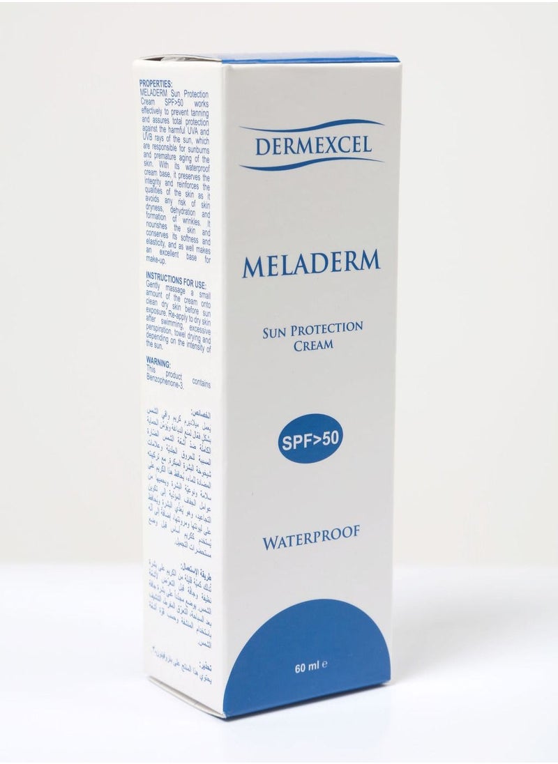 Dermexcel Meladerm Sun Protection Cream SPF>50 -  Waterproof Sun Protection Cream - Natural Tinted Coverage Sunscreenn  - Image 2