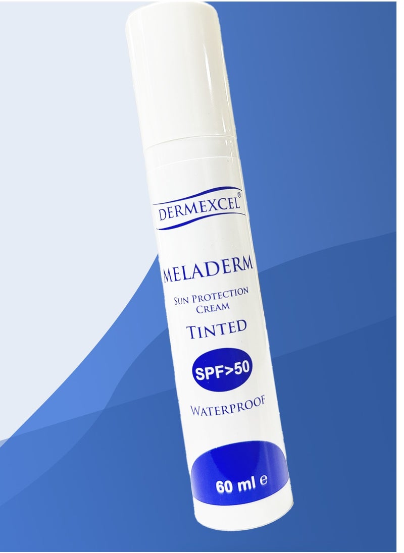 Dermexcel Meladerm Sun Protection Cream SPF>50 -  Waterproof Sun Protection Cream - Natural Tinted Coverage Sunscreenn  - Image 5