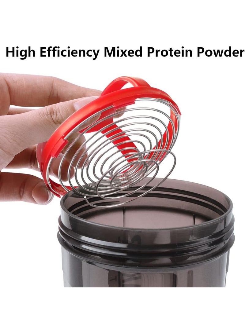 Generic Shaker Bottle,16oz Shaker Cup,Protein Shaker Bottle with Storage & Shaker Ball,GYM Shaker Bottles for Protein Shakes,Sports Shake Mixer Bottle,100% Leak Proof,BPA Free,3 Layer (Red) - Image 3