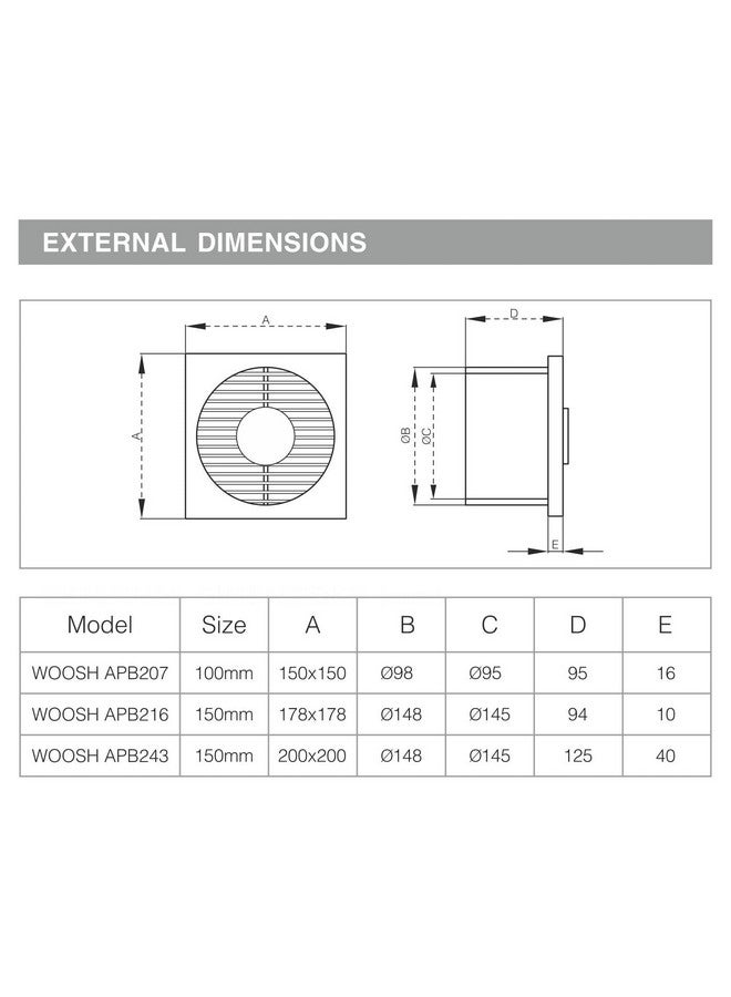 Sujata Exhaust Fan | 2 Yrs Warranty | 100mm, 230V, 2600 RPM, Fan for Bathroom 4 inch, Exhaust Fan for Kitchen 4 inch, 100% Copper Winding, For All Rooms (APB207 -White) - Image 3