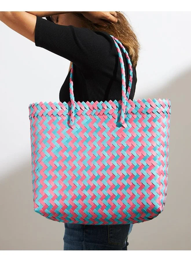 Chumbak Weave Lunch Bag | Pink