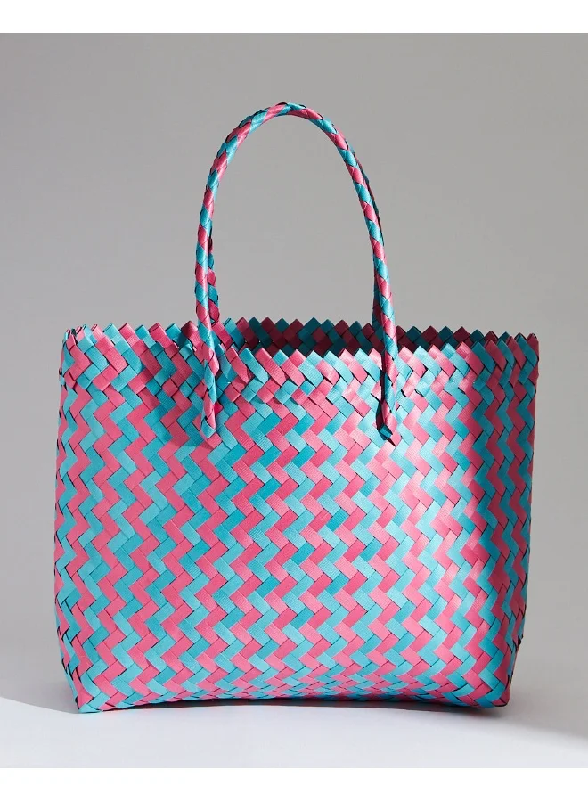 Chumbak Weave Lunch Bag - Pink
