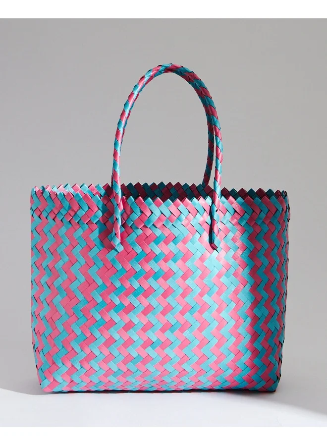 Chumbak Weave Lunch Bag - Pink
