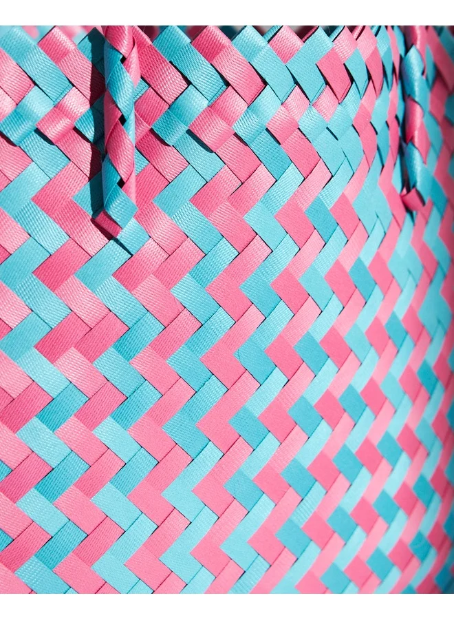 Chumbak Weave Lunch Bag - Pink