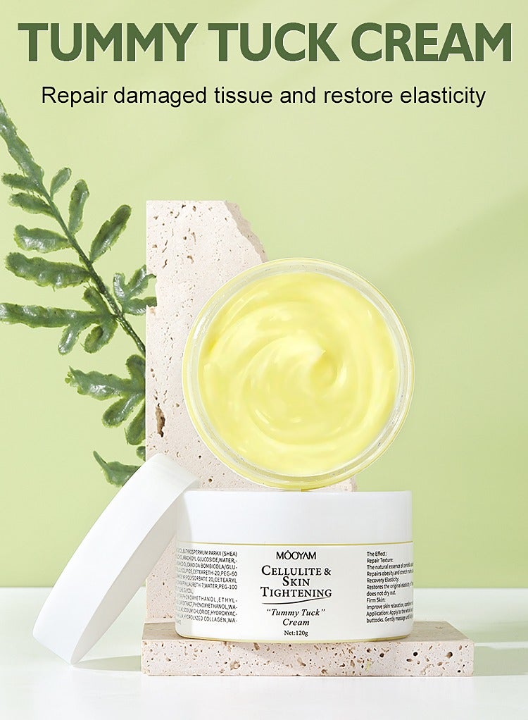 MOOYAM 120g Cellulite and Skin Tightening Cream Firming Gel, Firms and Smooths Abdomen, Moisturizing Body Cream for Body Stretch Mark Reduction - Image 2