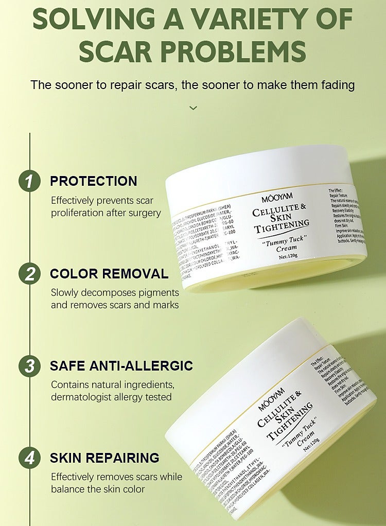 MOOYAM 120g Cellulite and Skin Tightening Cream Firming Gel, Firms and Smooths Abdomen, Moisturizing Body Cream for Body Stretch Mark Reduction - Image 4