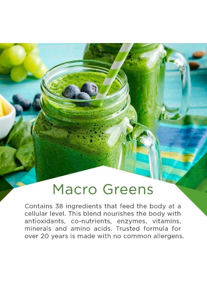 MacroLife Naturals Macro Greens Powder 38 Superfood Probiotic Antioxidant Enzyme & Herbal Supplement Immunity Energy Cleanse - Non-Gmo Vegan Gluten-Free Dairy-Free - 12 Packet Servings - Image 4