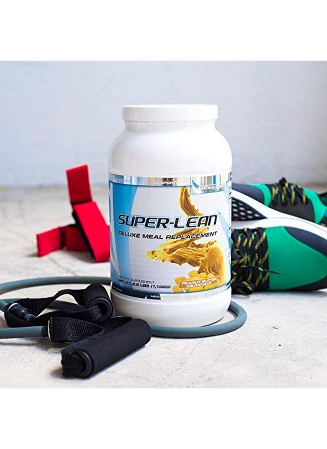 Health & Household - G6 Sports Nutrition Super-Lean Deluxe Meal Replacement (32G Protein, 7G Fiber, 25 Added Vitamins & Minerals) - 2.5Lb Jar - Peanut Butter Milkshake - Image 1