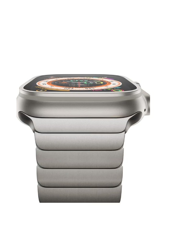 Beauenty Compatible with Apple Watch Ultra 2 Band 49mm 45mm 44mm 42mm 41mm 40mm 38mm,Men and Women Stainless Steel Metal Band for iWatch Series SE/8/7/6/5/4/3/2/1 - Image 1