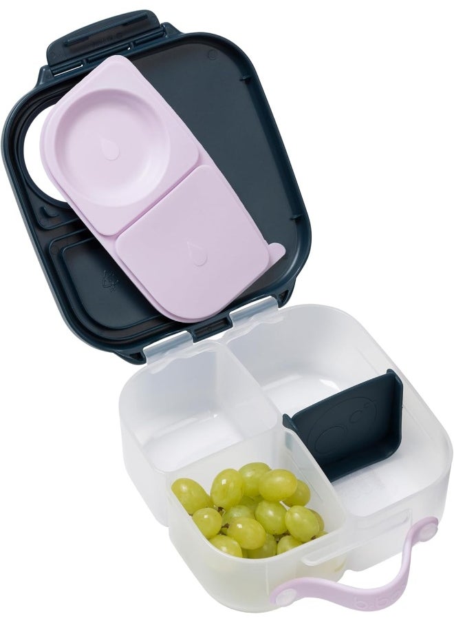 b.box Mini Lunch box for Toddlers, Kids | Bento Box, Lunch Snack Container | 2 Leak Proof Compartments | BPA Free (Indigo Rose, 1L capacity)  - Image 4