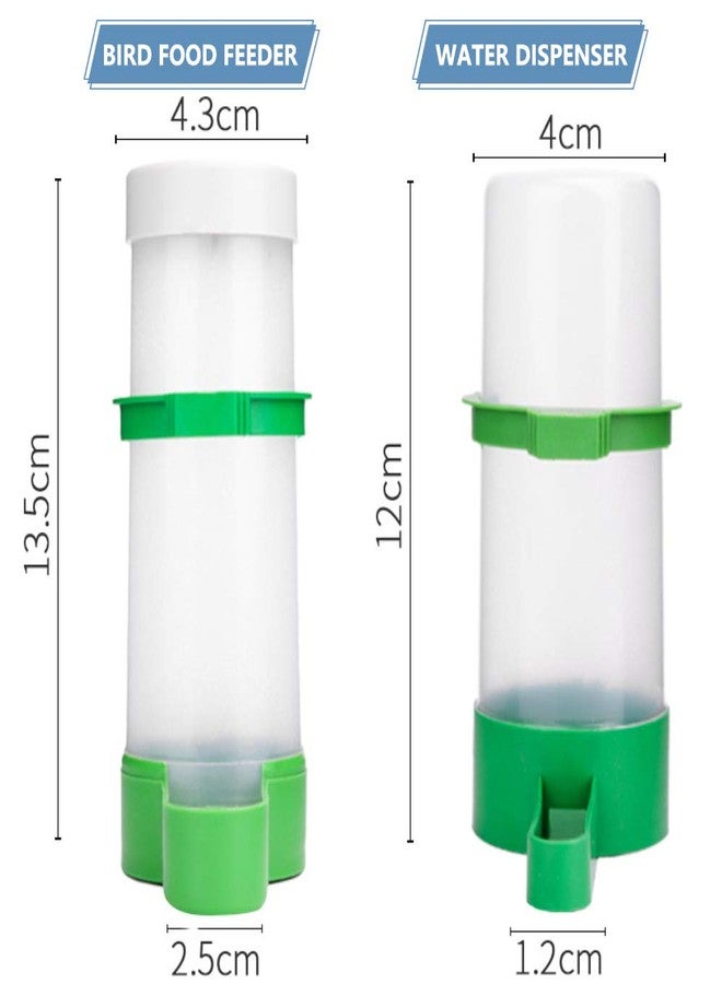 XISTEST 2PCS Automatic Bird Water Dispenser with 1PCS Food Feeder for Cage Pet Parrot Budgie Lovebirds Cockatiel - Image 2