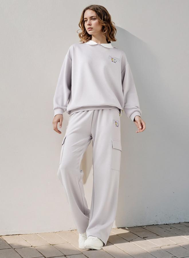 اس بي كاركترز بلوزة مطرزة بالفول السوداني بياقة - Image 2