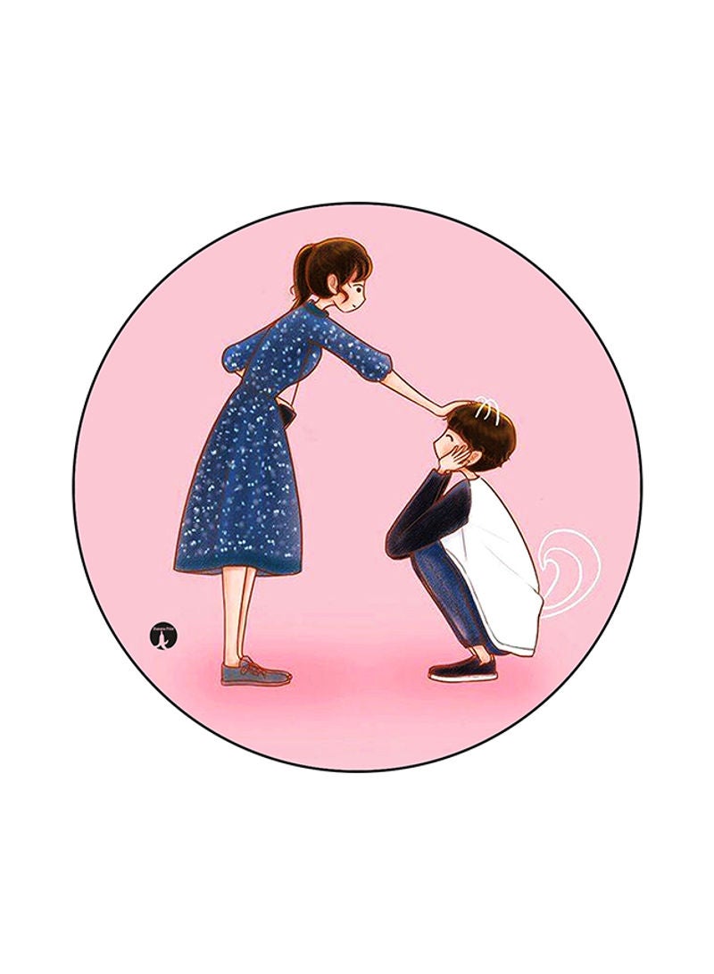 RKN A Boy And A Girl Mouse Pad Pink