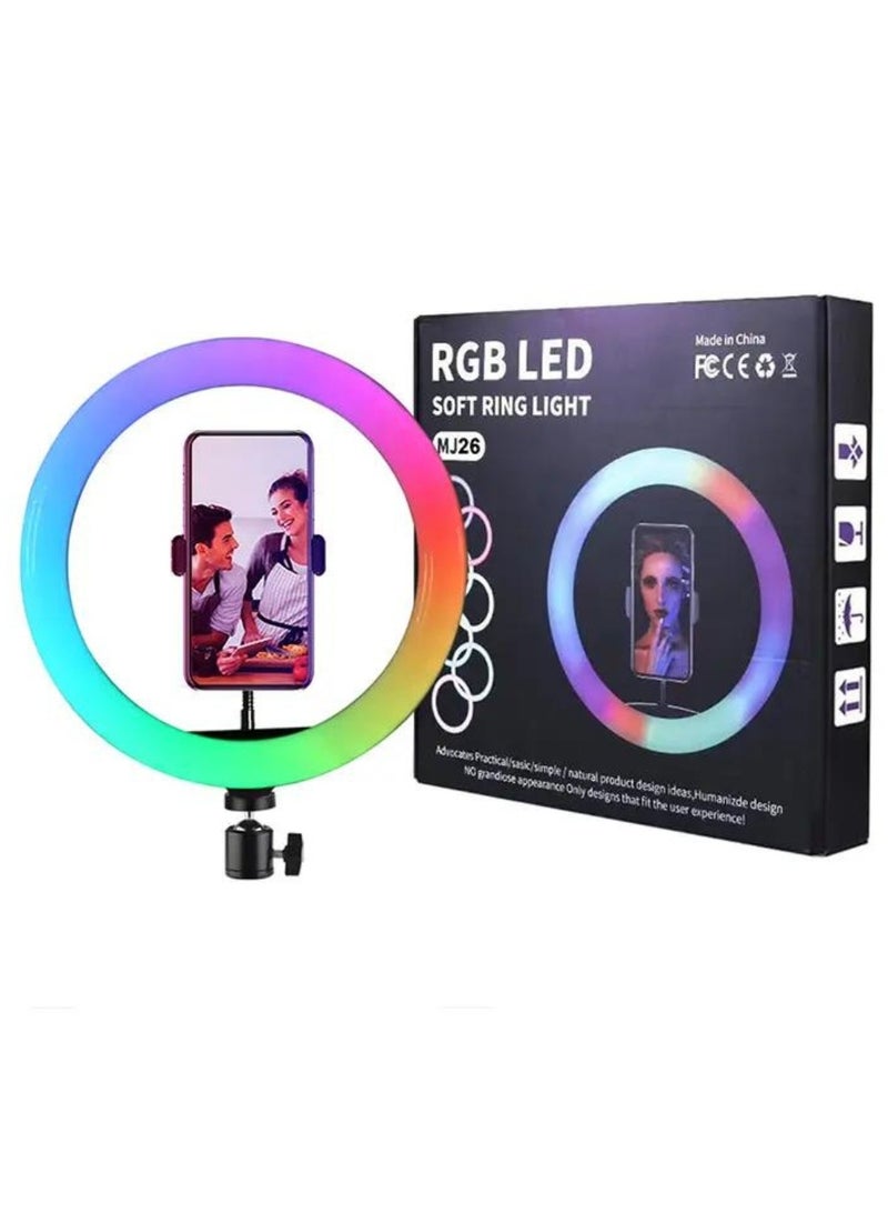 ار جي بي ضوء RGB LED ناعم MJ26 لكاميرا الهاتف الذكي وتصوير فيديو يوتيوب - Image 1