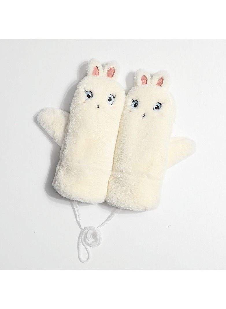 Golovejoy - Women's Warm Plush Windproof And Cold Proof Lovely Gloves - Image 1