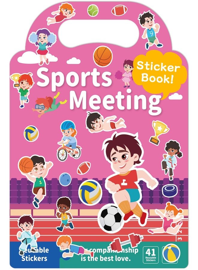 Benresive Reusable Sticker Book for Toddlers 2-4 Years, Fun Travel Stickers for Kids, Waterproof Sticker Books for Toddlers 1-3, Crafts Activities for Todddlers 1-3 2-4 3-5 - Sports - Image 1