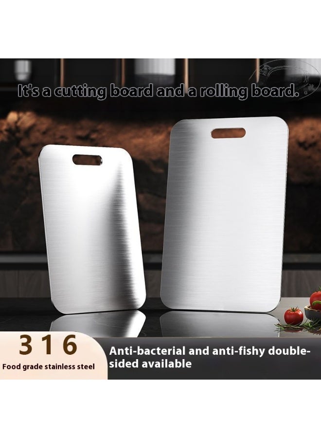 316 Stainless Steel Cutting Board, Double-Sided, Food Grade, Rust-Proof, Durable, Perfect For Cutting Meat, Fruits And Vegetables - Premium Kitchen Cutting Mat, More Hygienic - Image 1